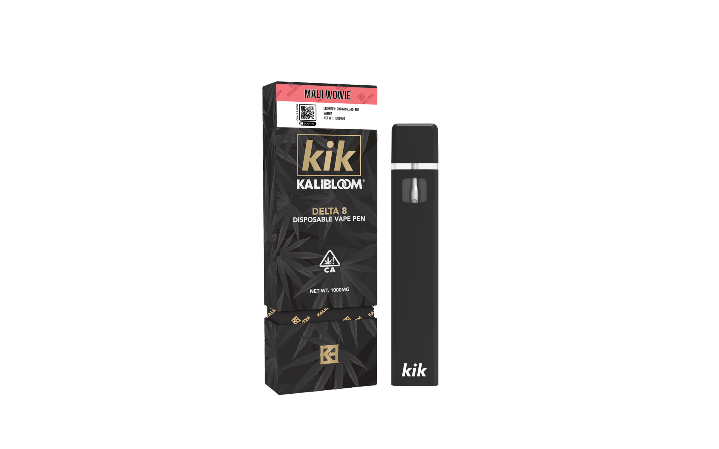 Kalibloom Kik Delta 8 THC Disposable Vape, 1 Gram, 1000MG - Delta 8 Delta  10