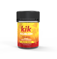 Kik Delta 8 Bites Gummies 500mg Peach Rings